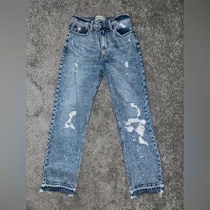 A&F Ultra High Rise Ankle Straight Jeans